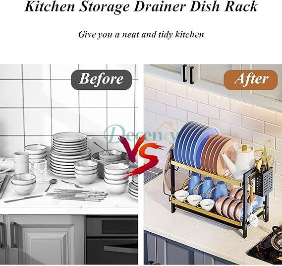 Multifunctional Dish Rack For Kitchen  (2 Layer)