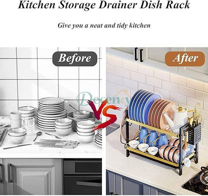 Multifunctional Dish Rack For Kitchen  (2 Layer)