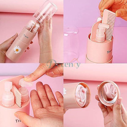  5-in-1 Portable Travel Wash Set Compact, Leak-Proof, and Travel-Ready Toiletry Organizer