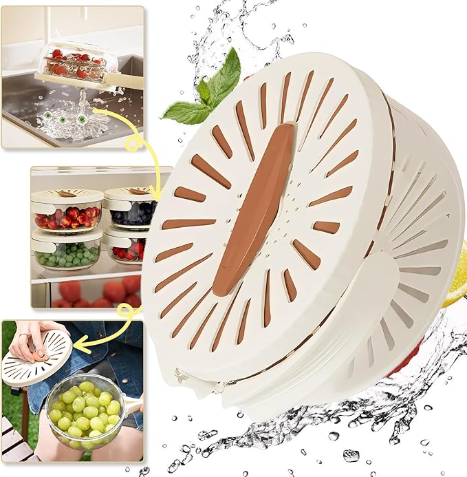 2 in 1 Multi-function Draining Basket with Lid