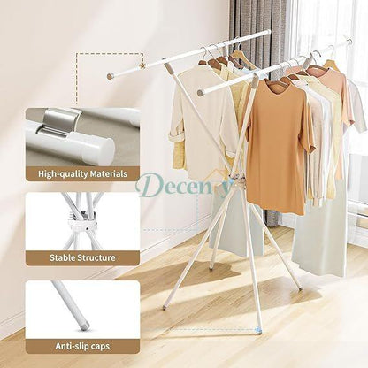 X-Type Drying Hanger - Foldable Portable Clothes Drying Rack