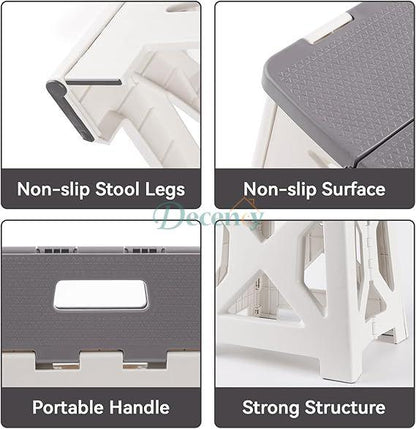 Non-Slip Folding Step Stools with Handle