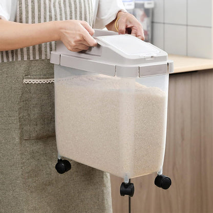 Portable Rice Container with Measuring Cup