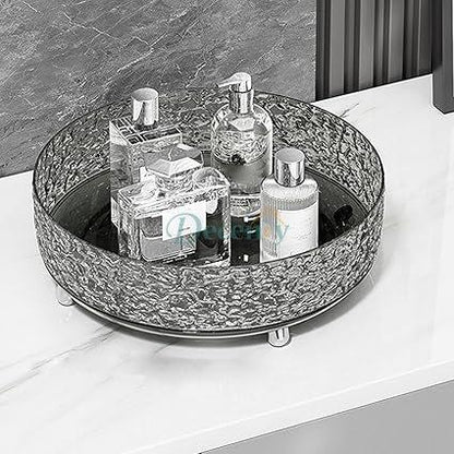360° Rotating Cosmetics Display Tray,Large Capacity Makeup Perfume Organizer