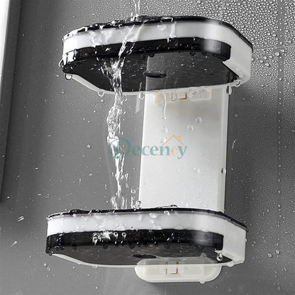 Double Layer Soap Dish With Drain Adhesive Bar