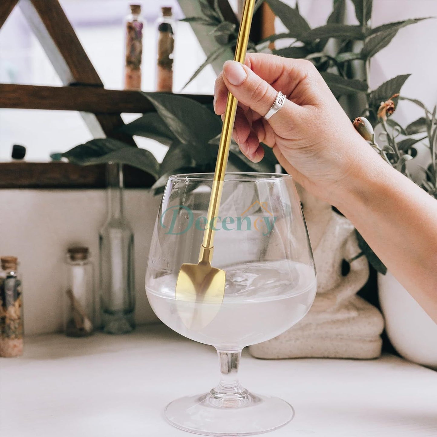 Pack of 3  Stainless Steel 304 Drinking Spoon Straws
