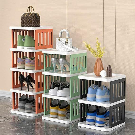 5-Tier Shoe Storage Rack, Compact Narrow Shoe Cabinet Organizer