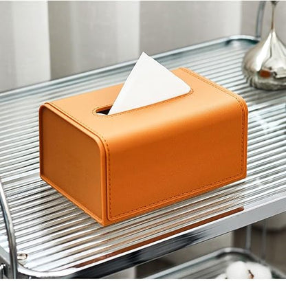 Luxury Leather Texture Modern Tissue Dispenser Box