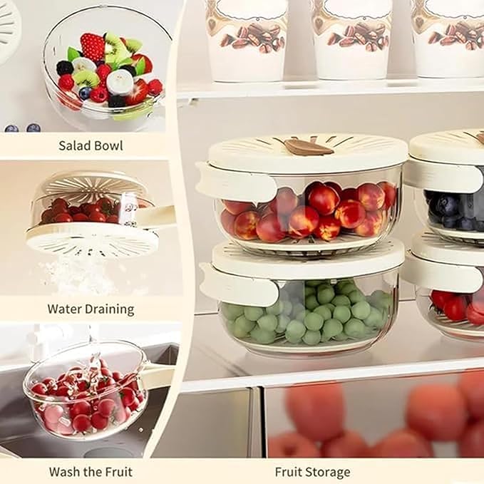 2 in 1 Multi-function Draining Basket with Lid