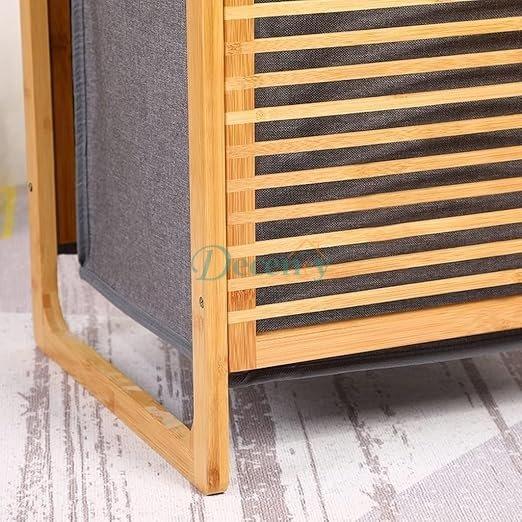 Bamboo Laundry Portable Storage Basket