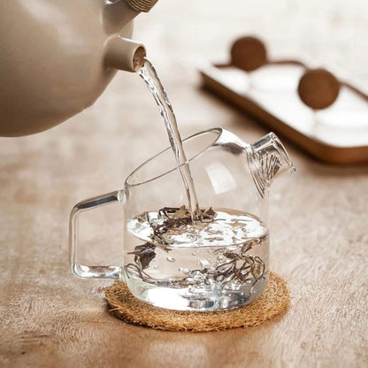 Creative Glass Water Pot With Wooden Ball