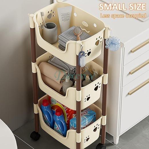 3 Layer Multi-Drawer Rolling Organizer Cart