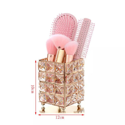 Crystal brush holder