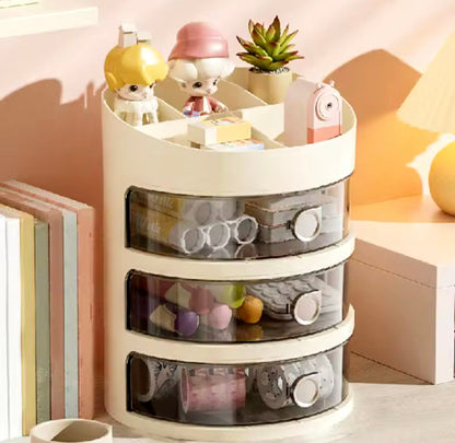 3 Layer Round Jewelry Storage Box