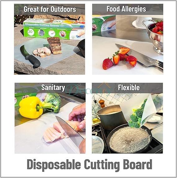 Premium Disposable Plastic Cutting Board Mats – Non-Slip Hygienic