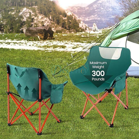 Portable Folding Chair, Lightweight Camping Chair with Side Pocket and Carry Bag for Adults