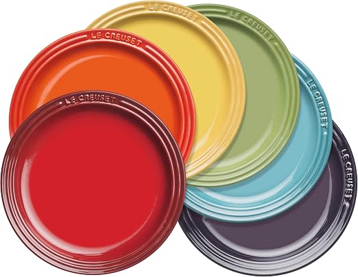 Le Creuset Rainbow Tea Plates (Set of 6) | Ceramic Tableware