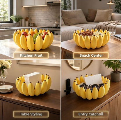 3D Printed Banana Fruit Bowl for Kitchen & Home Decor