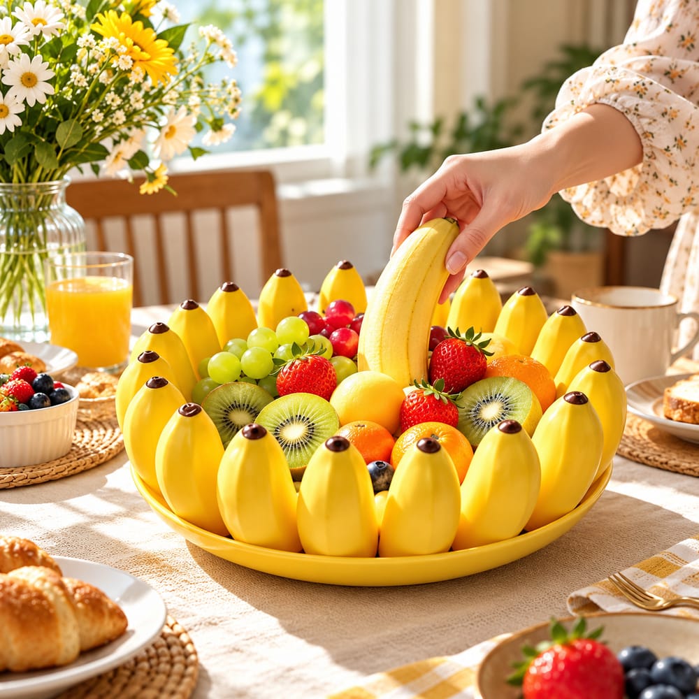 3D Printed Banana Fruit Bowl for Kitchen & Home Decor