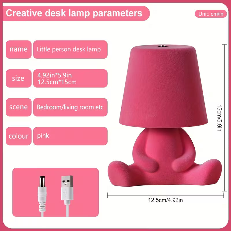 Colorful Plush Cartoon Desk Lamp & Bedside Night Light