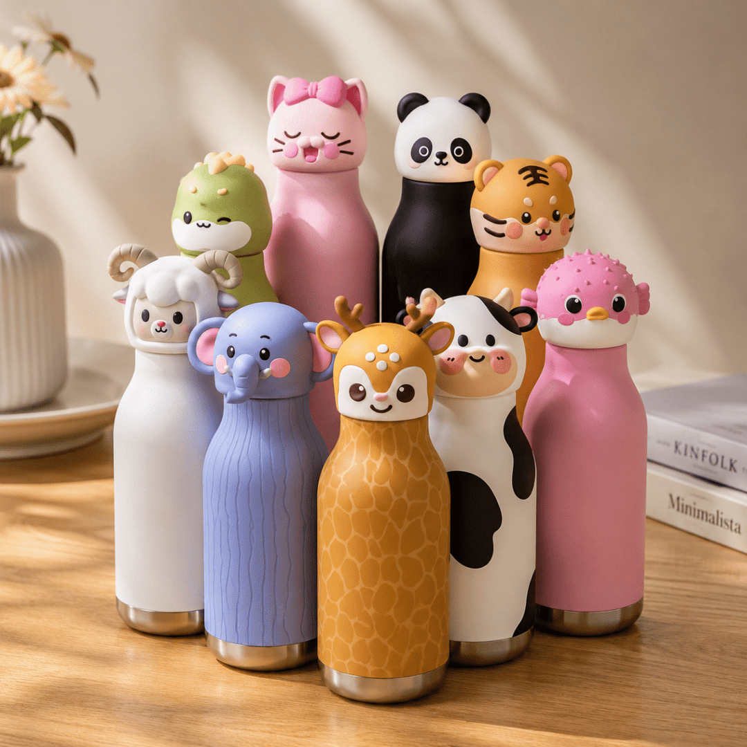 Cute Animal Stainless Steel Thermos Water Bottle for Kids
