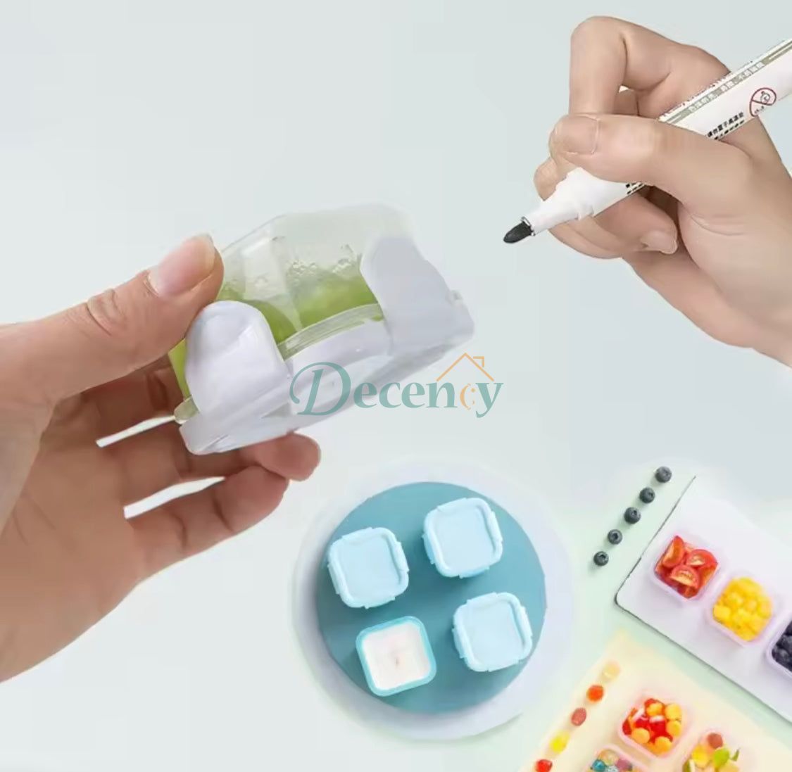 Pack Of 4 Mini Food Grade Sealed Fresh Box, Reusable Bento Lunch Box
