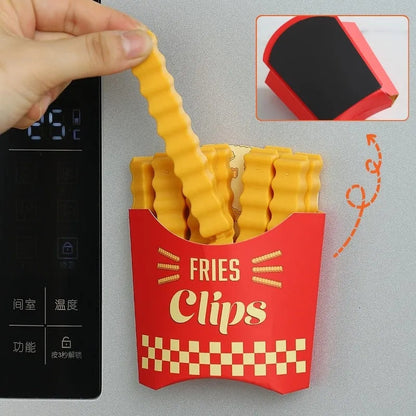 Magnetic French Fries Style Food Sealing Clips ( 12 Pcs )