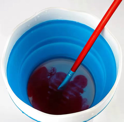 Foldable Silicone Brush Washing Bucket