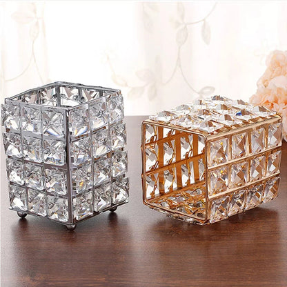 Crystal brush holder