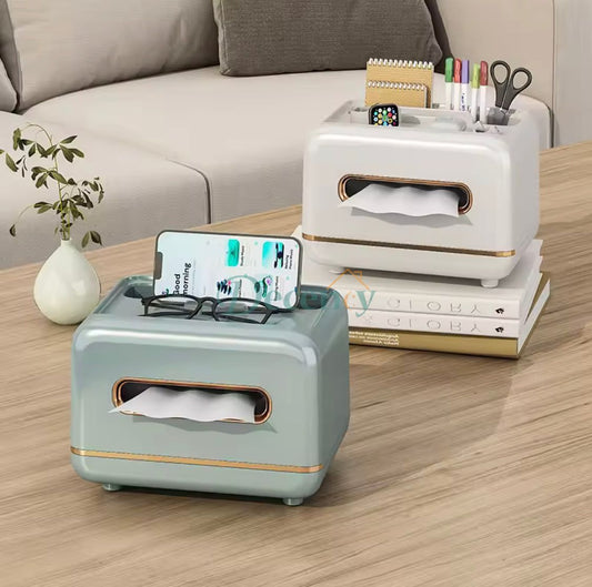 Elegant Tissue Box With Magnetic Opening