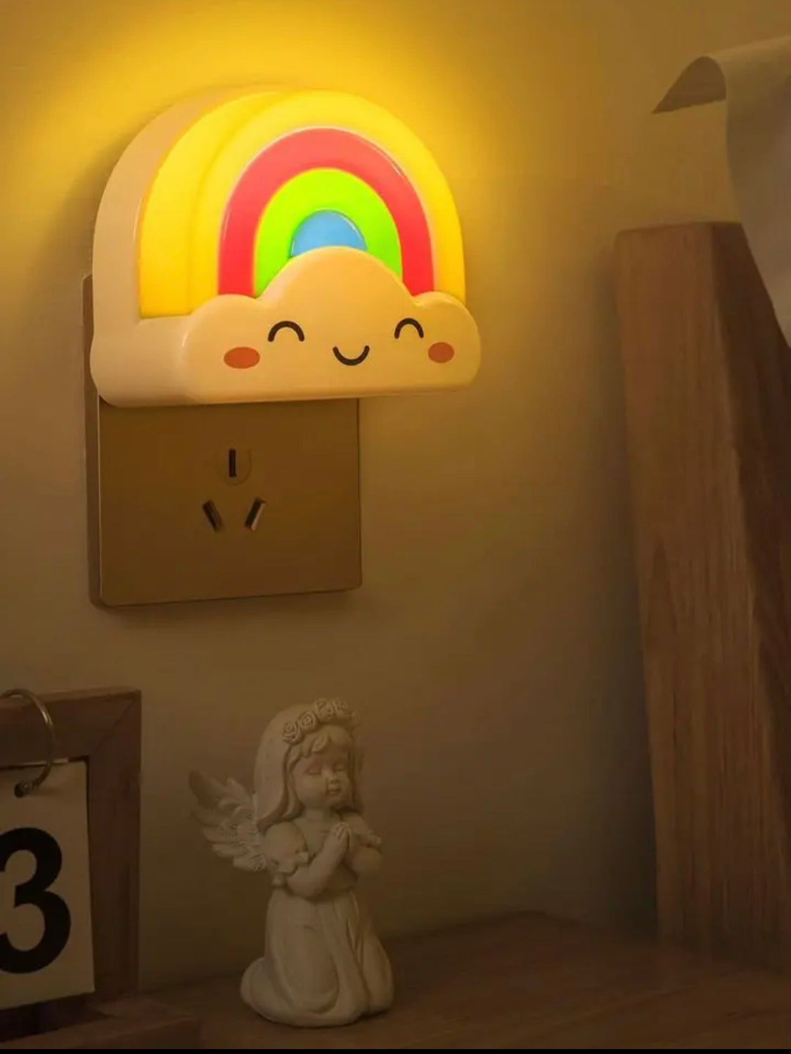 Rainbow Remote Control Night Light, Bedroom Night Lamp