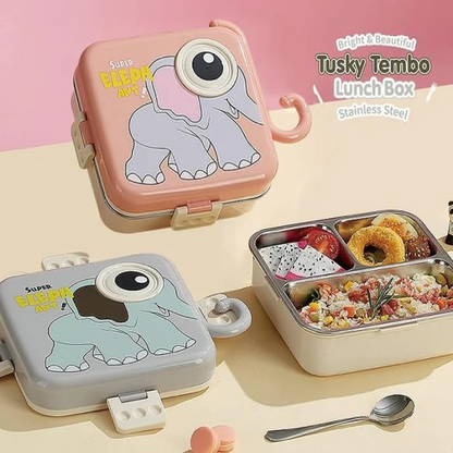 Super Elephant Cartoon Lunch Box With Compartments