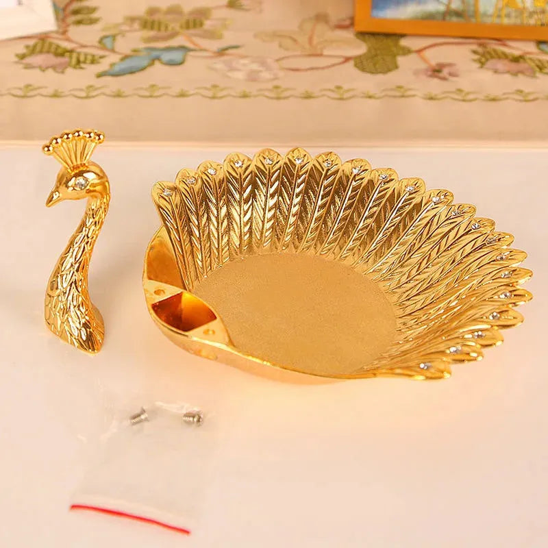 Golden Bird Handicraft Embossed Metal Fruit Basket