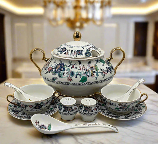 Royal Albert 23-Piece Soup Set (3 Persons) Classic Luxury | Premium Porcelain | Elegant Serving for 3