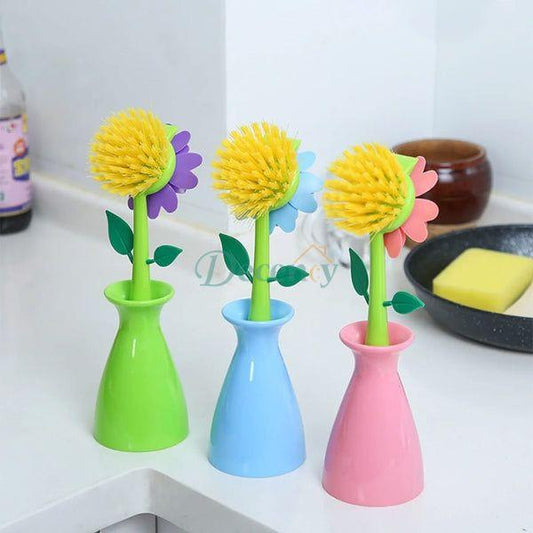 Flower Shape Cleaning Dish Brush