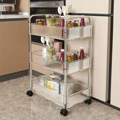 3 Layer Ripple Square Transparent Shelf
