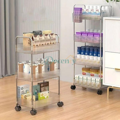 3 Layer Ripple Square Transparent Shelf
