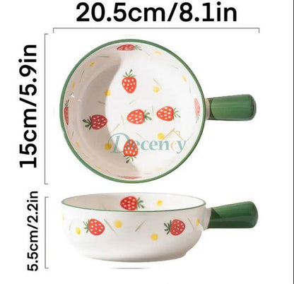 Ceramic Noodles Bowl with Handle