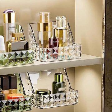 diamond texture  Luxurious Hanging Makeup Organizer