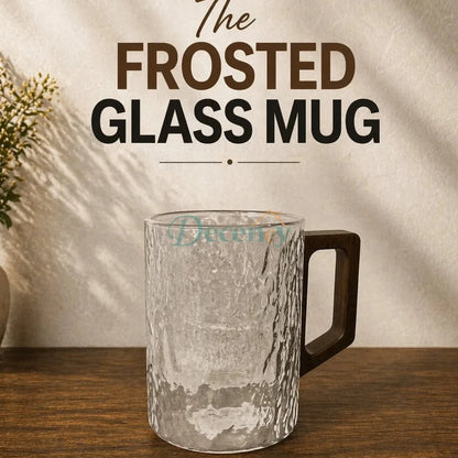 Premium Textured Glass Mug Set – Stylish Hammered Design