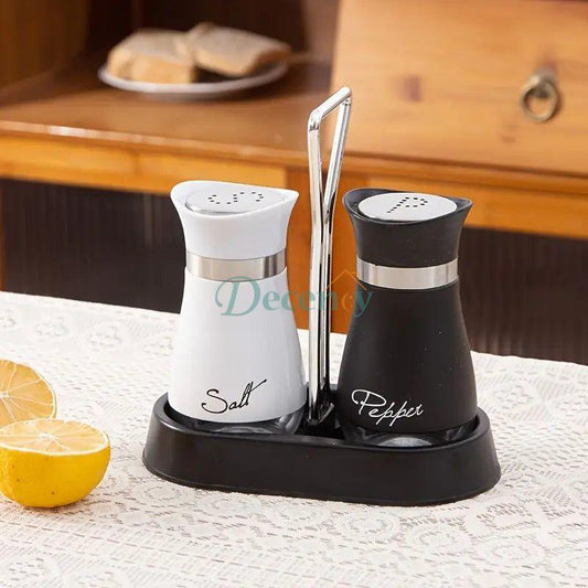 kitchen glass salt pepper dispenser  salt and pepper shakers set  clear glass spice shaker  elegant kitchen seasoning set  glass salt and pepper bottles