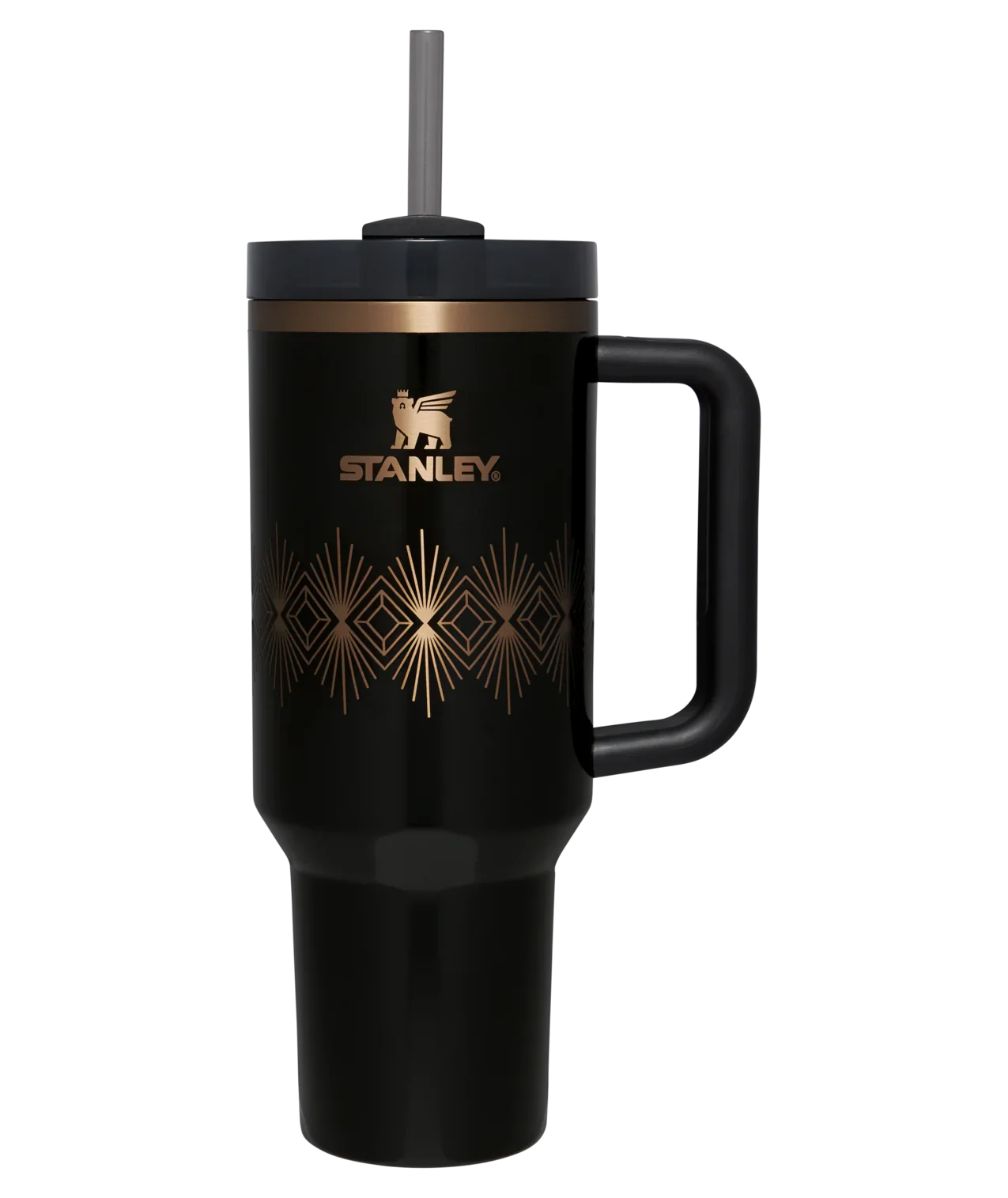 Quencher H2.0 FlowStateTumbler 40 OZ Black Gloss