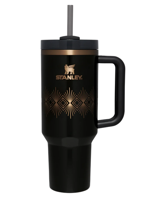 Quencher H2.0 FlowStateTumbler 40 OZ Black Gloss