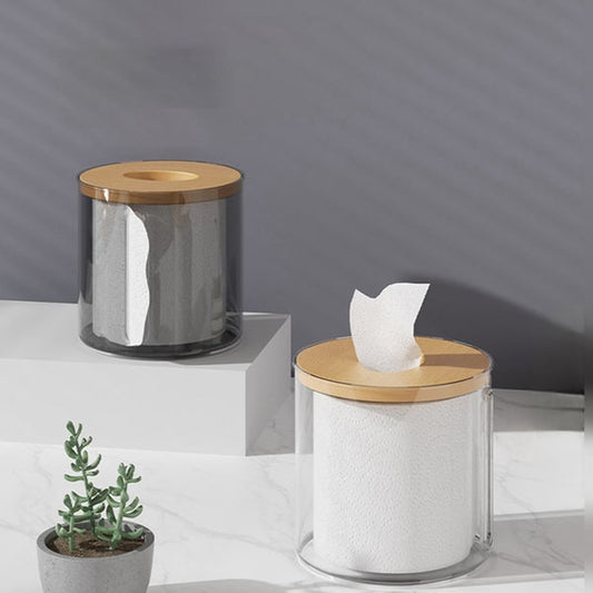 Elegant Round Tissue Box Organizer