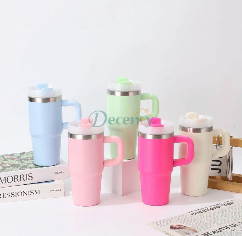 20oz Tumbler with handle lid and straw