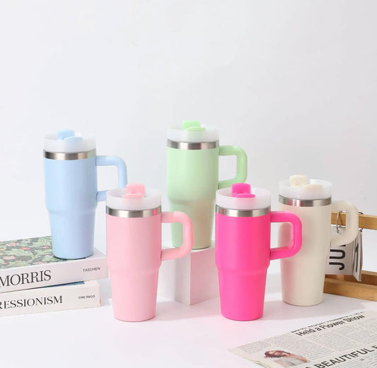 20oz Tumbler with handle lid and straw