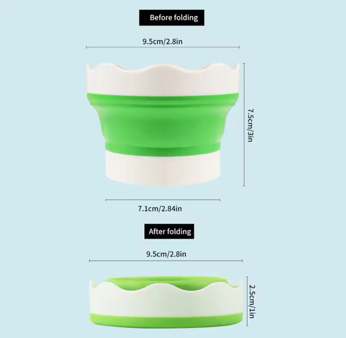 Foldable Silicone Brush Washing Bucket