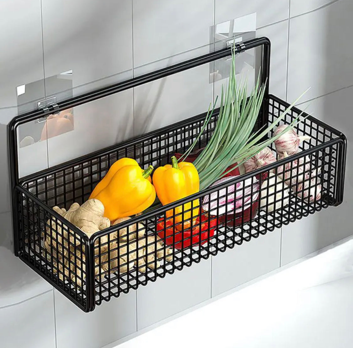 Kitchen Wall Mount Storage Rack, Multifunctional Kitchen Organiser, Wall Shelf Spice Rack