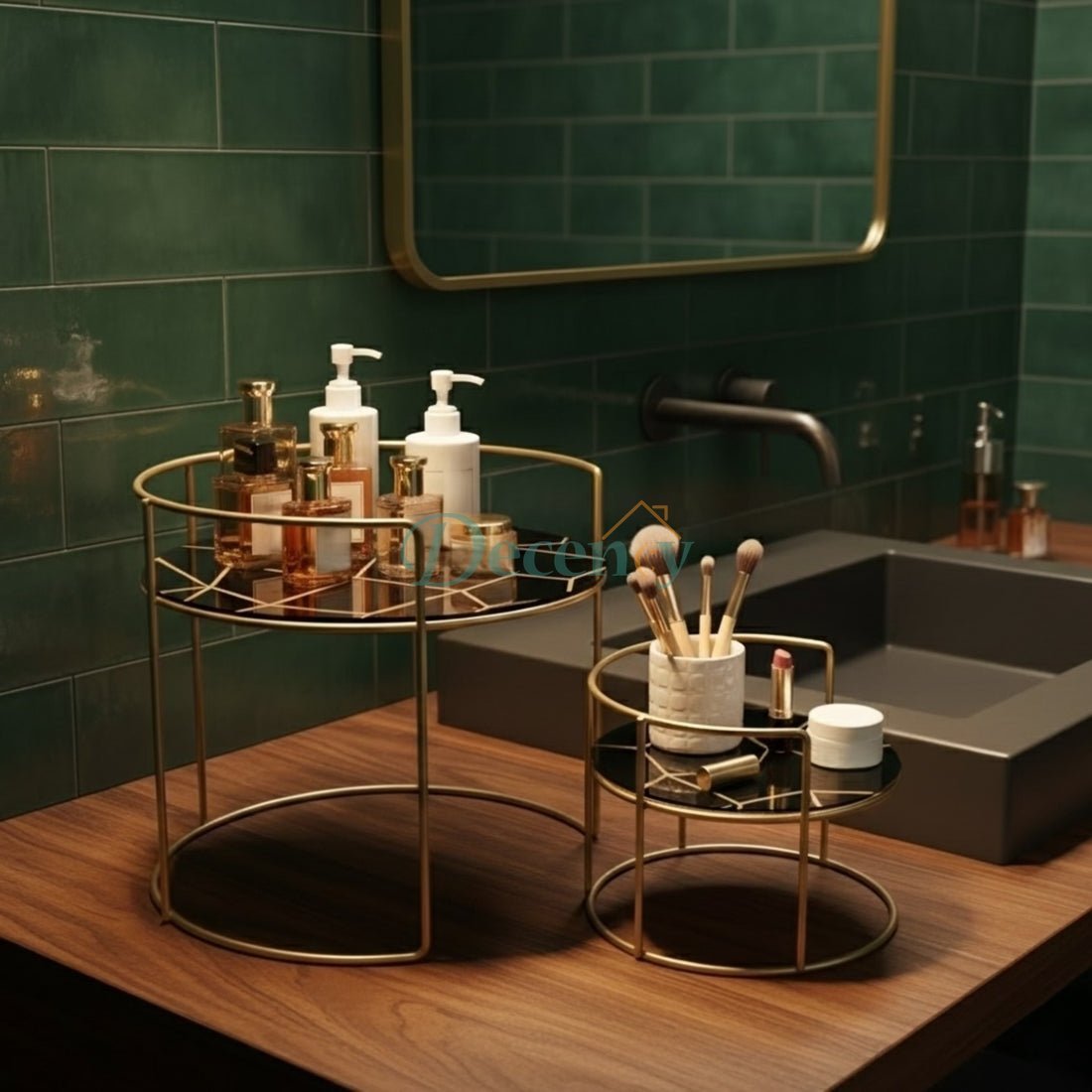 2-Tier Cosmetic & Perfume Organizer Stand – Luxury Makeup Display