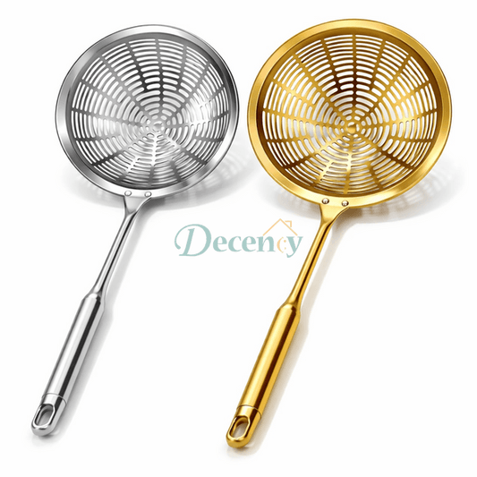 Stainless Steel Fry Strainer – Golden & Silver
